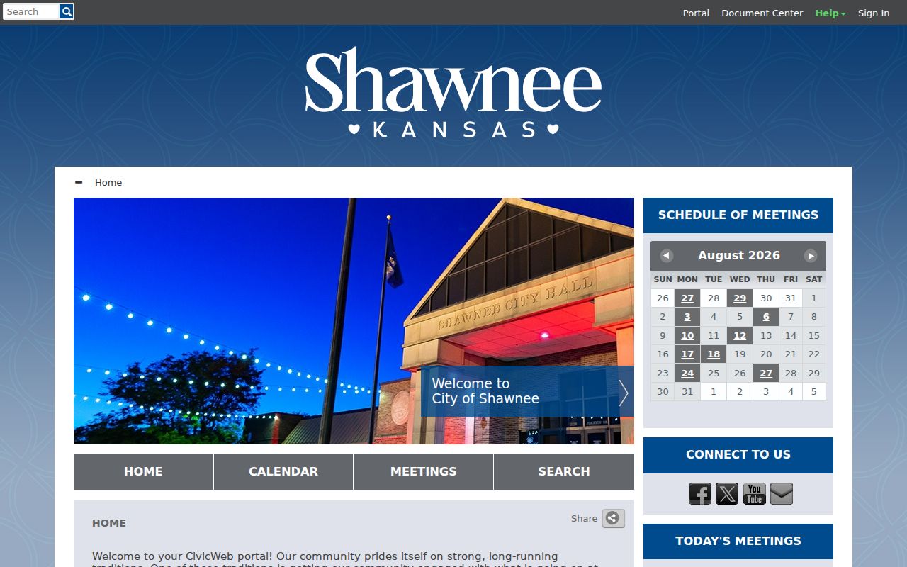 Shawnee CivicWeb records portal used with historical city directory research