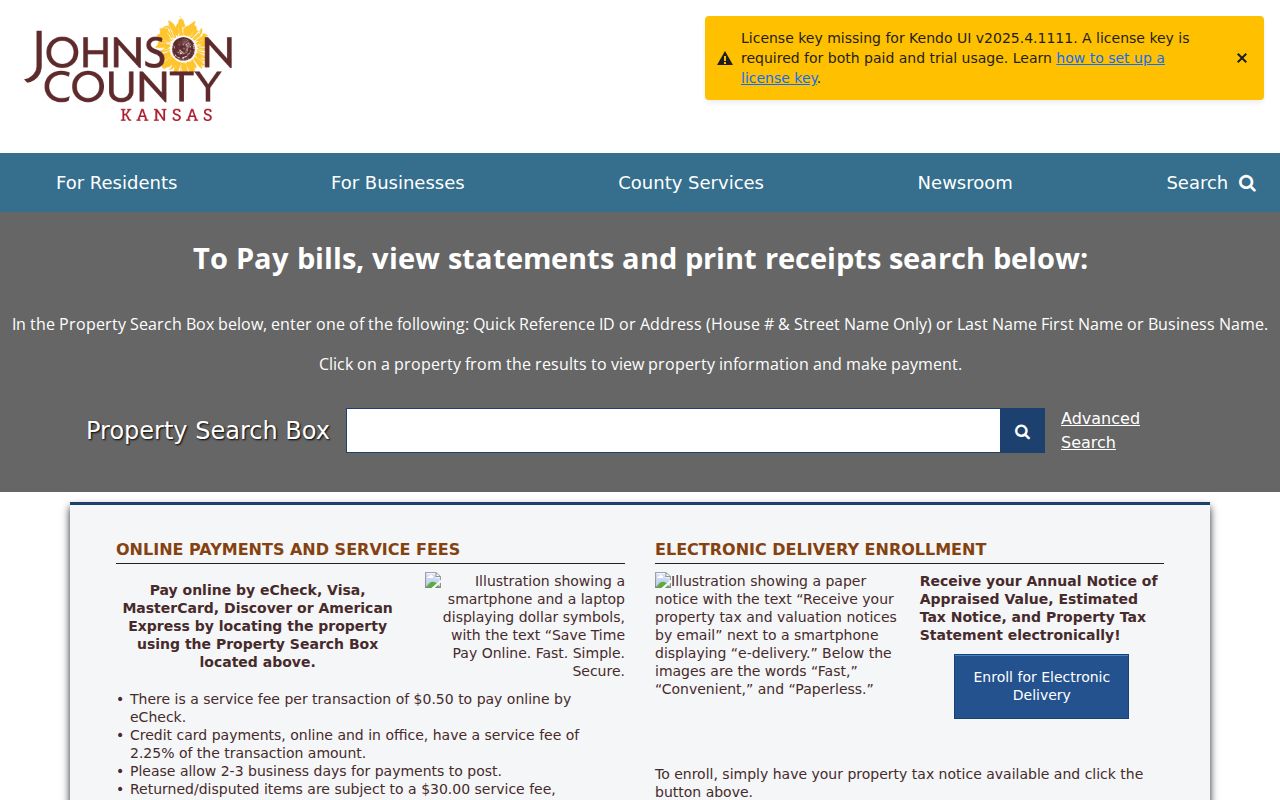 Johnson County property tax search for the Shawnee residents directory
