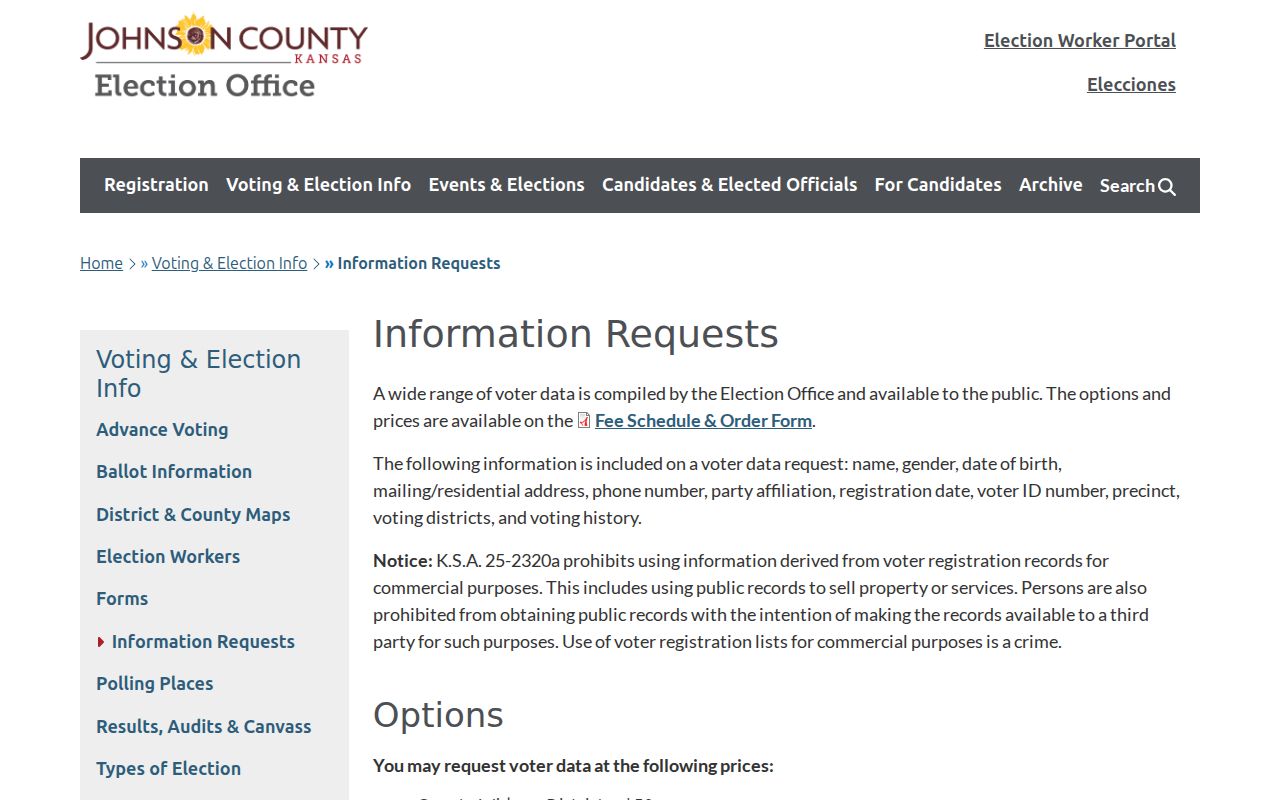 Shawnee resident lookup through Johnson County voter information requests