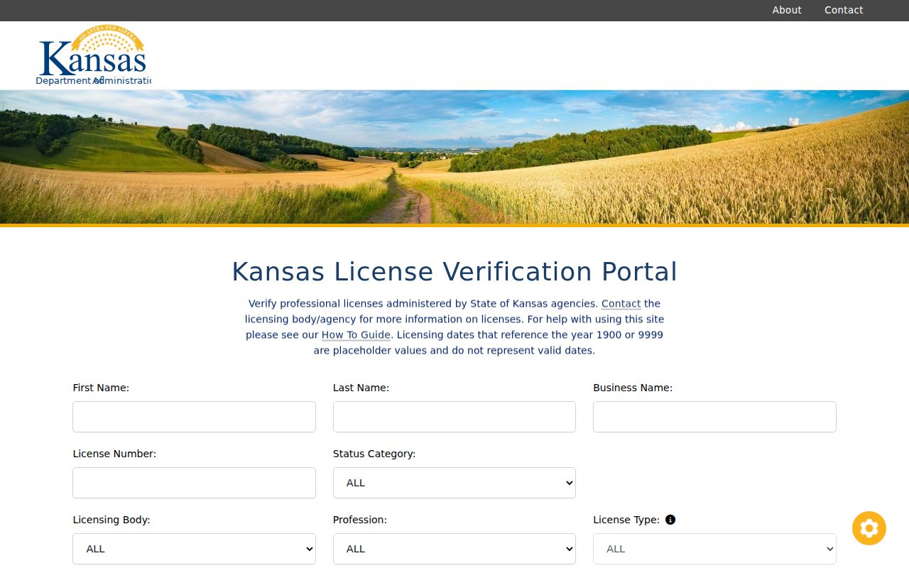 Shawnee resident lookup with Kansas professional license filters
